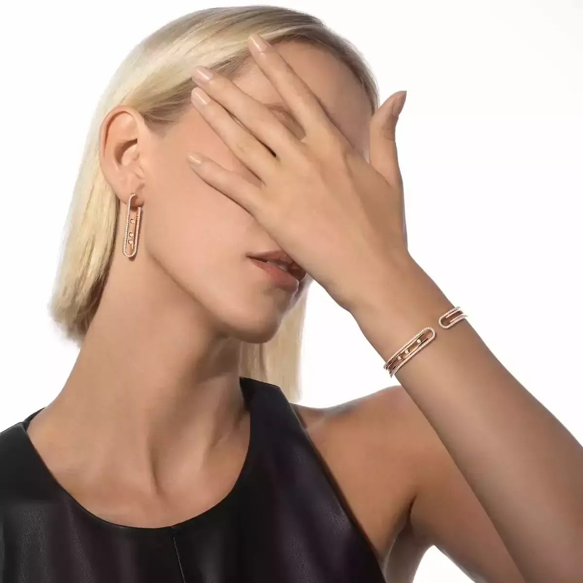 Pulseira de Diamante em Ouro Rosa