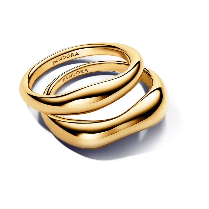 Pandora Anéis conjugáveis com design orgânico 163264C00-54