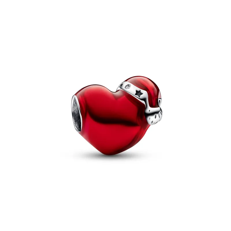 Pandora Conta Metalizada Coração de Natal 792336C01
