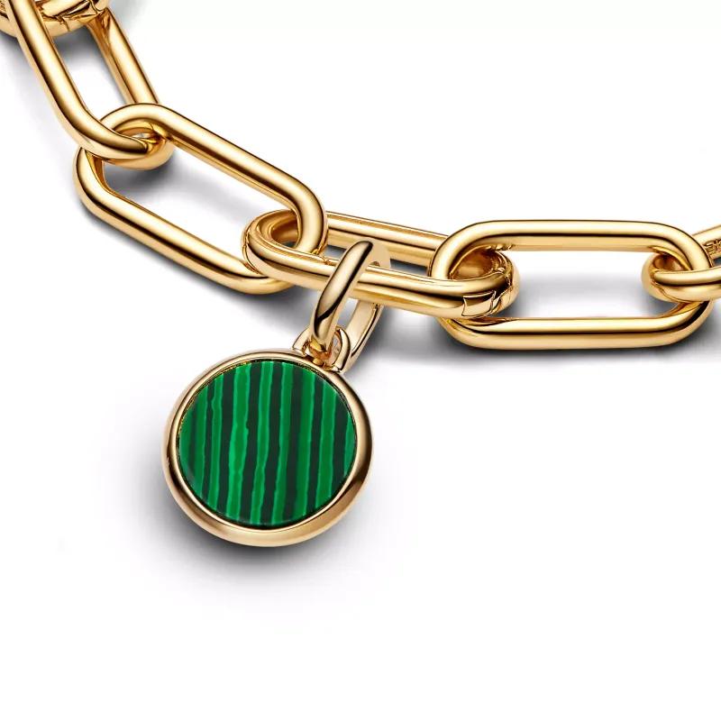 Pandora Mini Medalhão Verde Gravável 763389C01