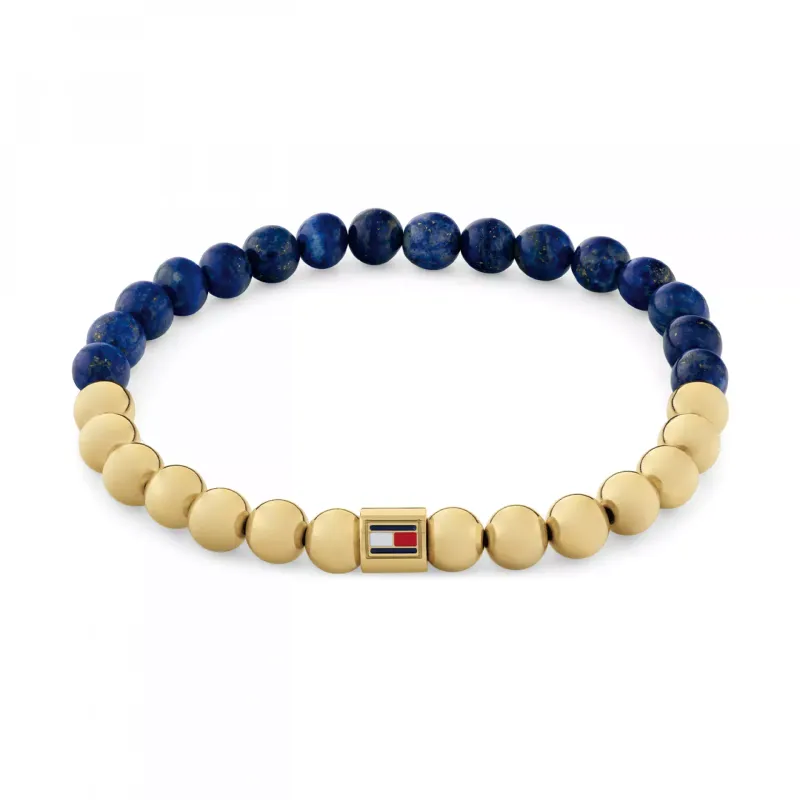 Tommy Hilfiger Pulseira Pérolas Azul e Dourada 2780963