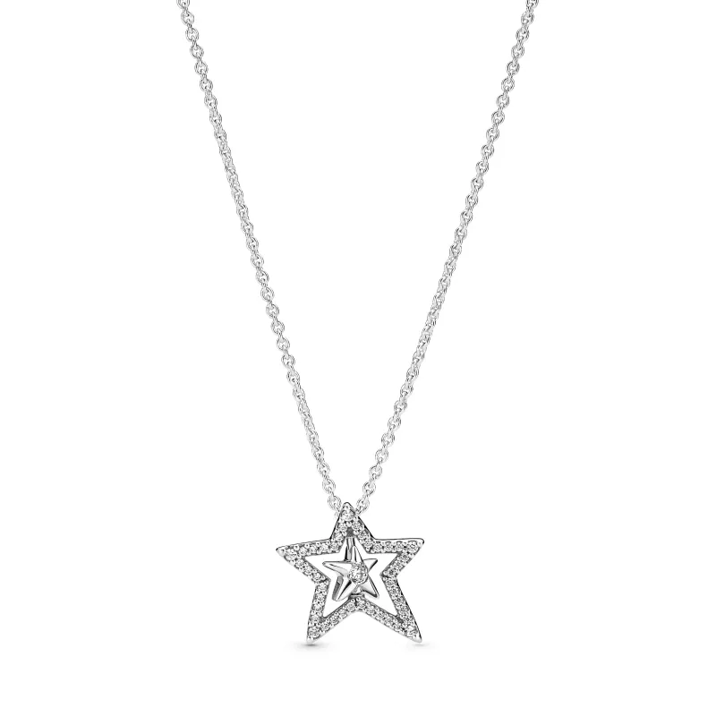 Pandora Colar Pavé Asymetric Star 390020C01-45