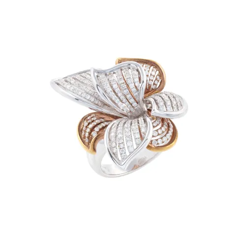 Imagem Anel Ouro Branco e Ouro Rosa