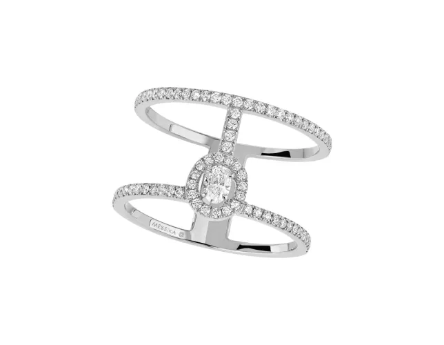 Imagem Anel Glam Azone ouro branco com diamantes