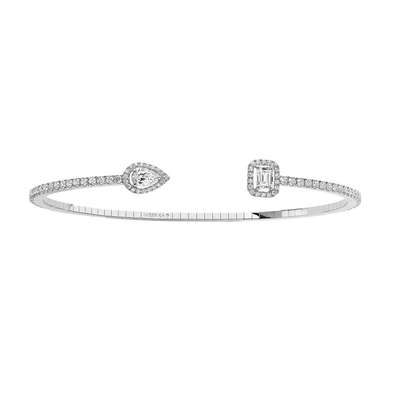 Messika Pulseira My Twin ouro branco com diamantes MEK.28.PU.6161.WG