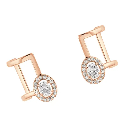 Messika Pink gold earrings with diamonds Glam Azone MEK.22.BR.06174.PG