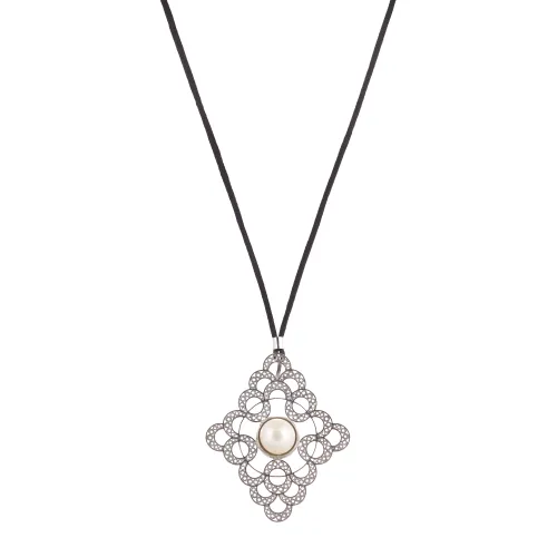 Imagem Colar Filigrana em Prata com Pérola