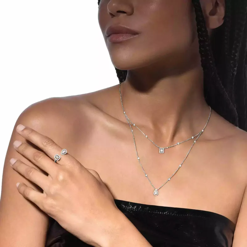 Messika Anel de diamantes em ouro branco My Twin Toi & Moi AN.06471.WG.54