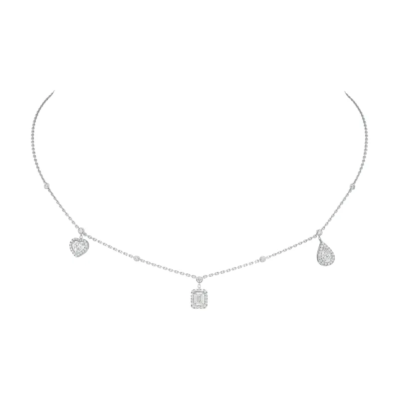 Messika Fio Ouro Branco com Diamantes MEK.28.FI.11945.WG