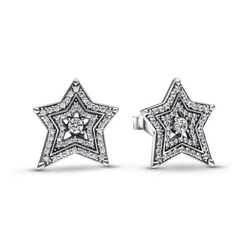 Brincos Celestial Asymmetric Star Stud
