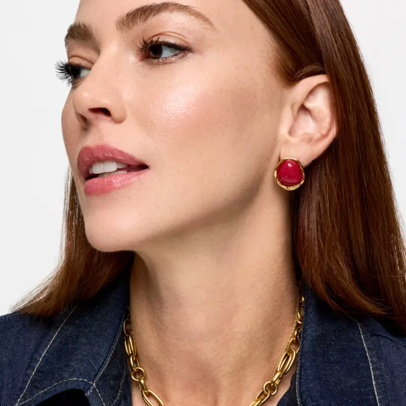 One ONE Red Flame Earrings OJRDE02G