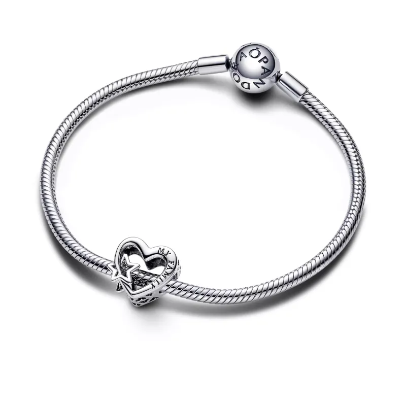 Pandora Heart sterling silver charm 792829C00