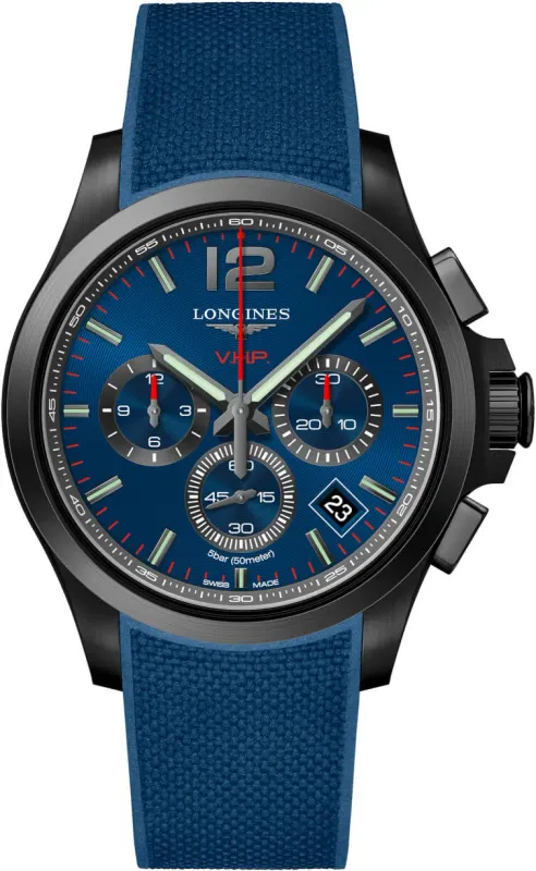 Longines Conquest VHP Chrono Black PVD Blue Dial L37172969