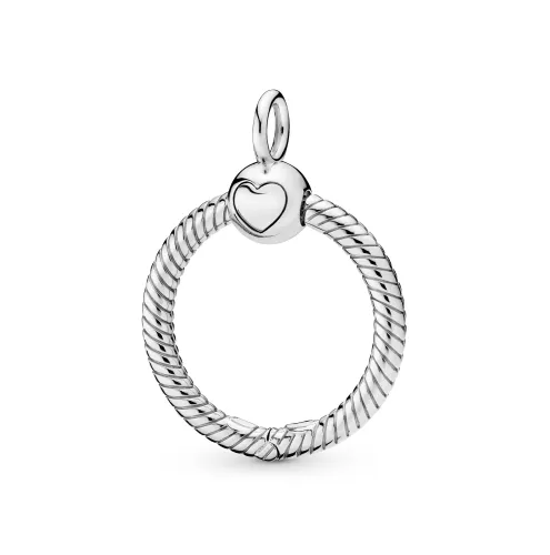 Small sterling silver O Pendant