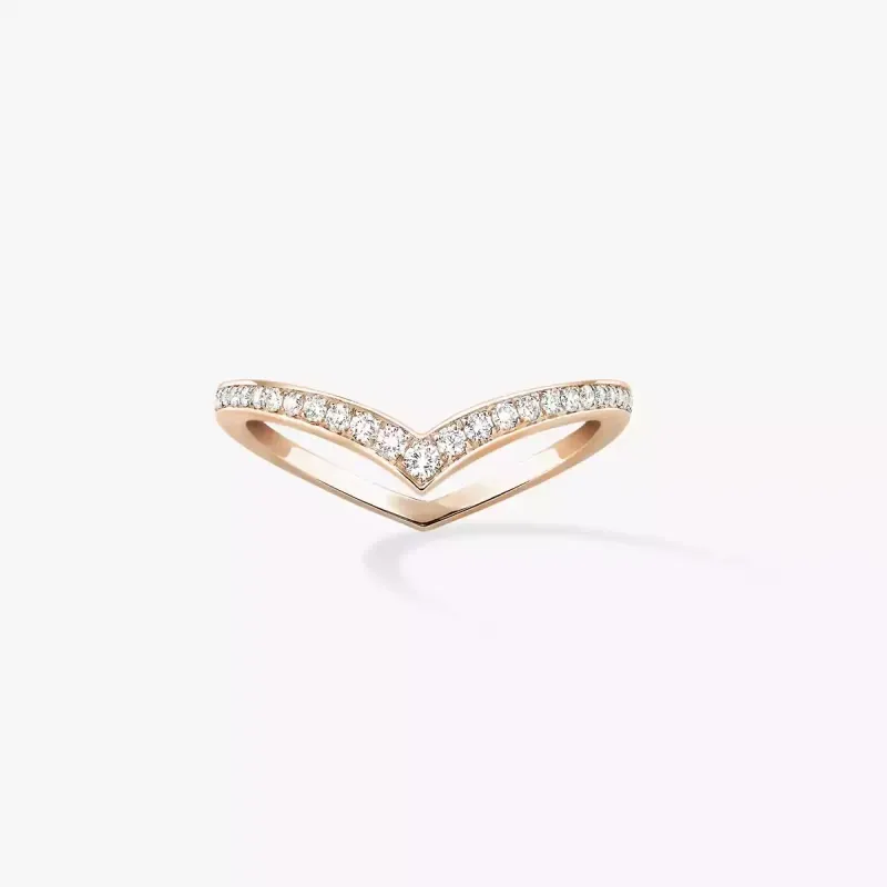 Messika Anel de Diamante em Ouro Rosa AN.12088.PG.55