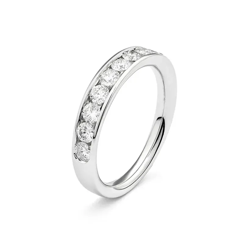 Marcolino Caliber White Gold Memory Ring with Diamonds FA9116-14