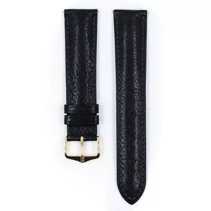 Hirsch Bracelete Camelgrain L Black 01009050-1-16
