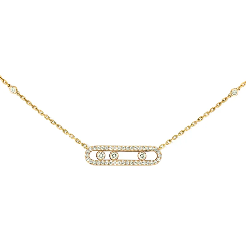 Messika Fio Baby Move Classique Ouro Amarelo com Diamantes MEK.01.FI.04322.YG