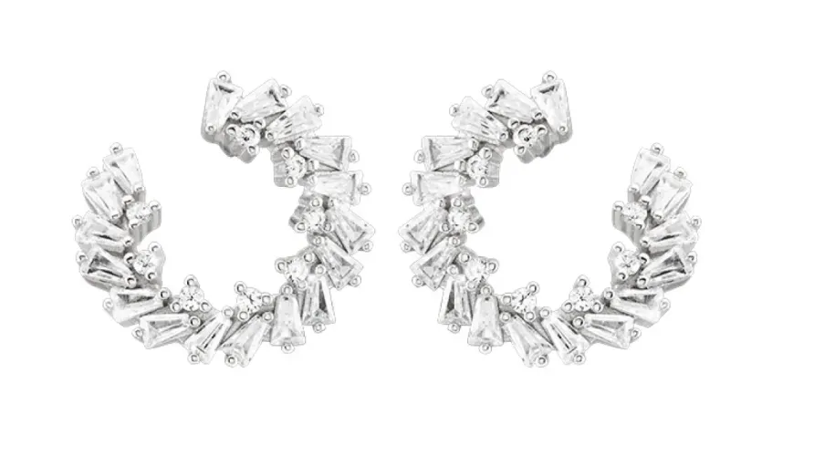 Brincos UNIKE CLASSY SHINY III cz baguete                   