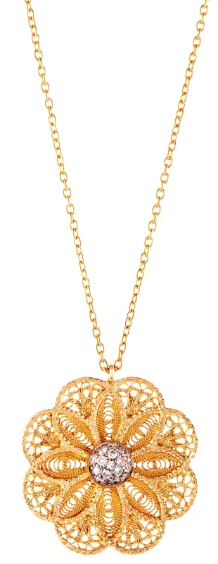 Eleutério COLAR OURO AMARELO 17 DIAMANTES 0,20 cts CLOA0101