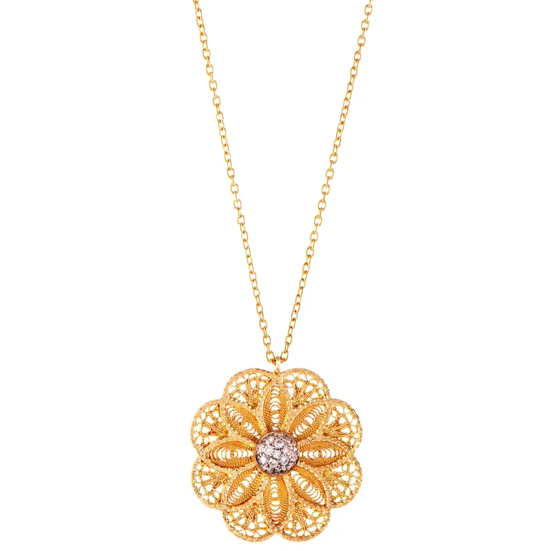 Eleutério COLAR OURO AMARELO 17 DIAMANTES 0,20 cts CLOA0101