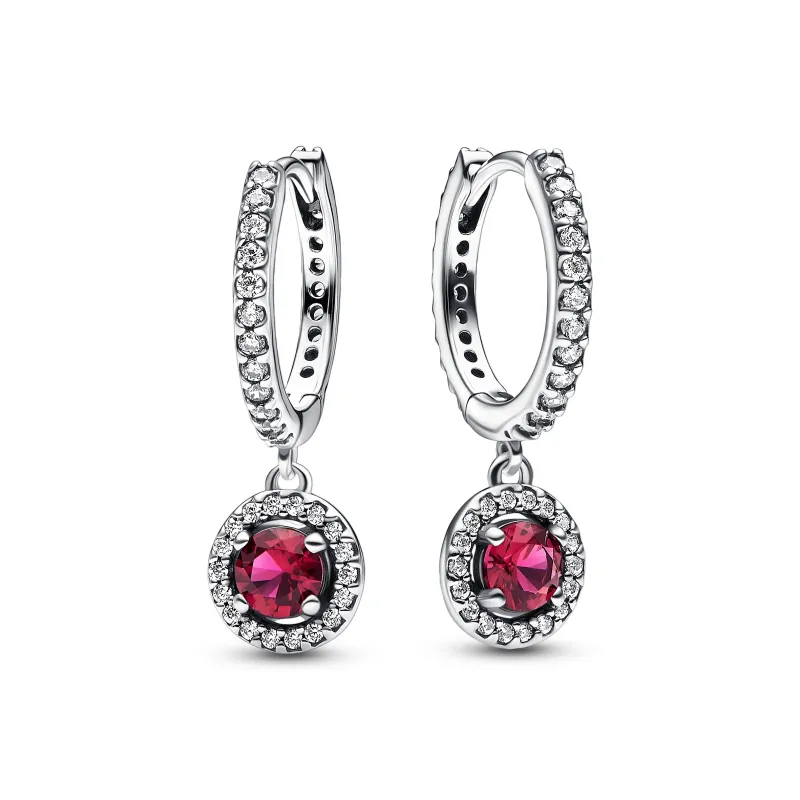 Pandora Argolas Red round sparkling encarnado 292379C01