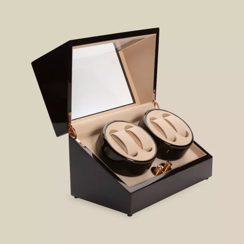 Roogs Watch Winder (Black/Apricot)- 4 Watches WW15