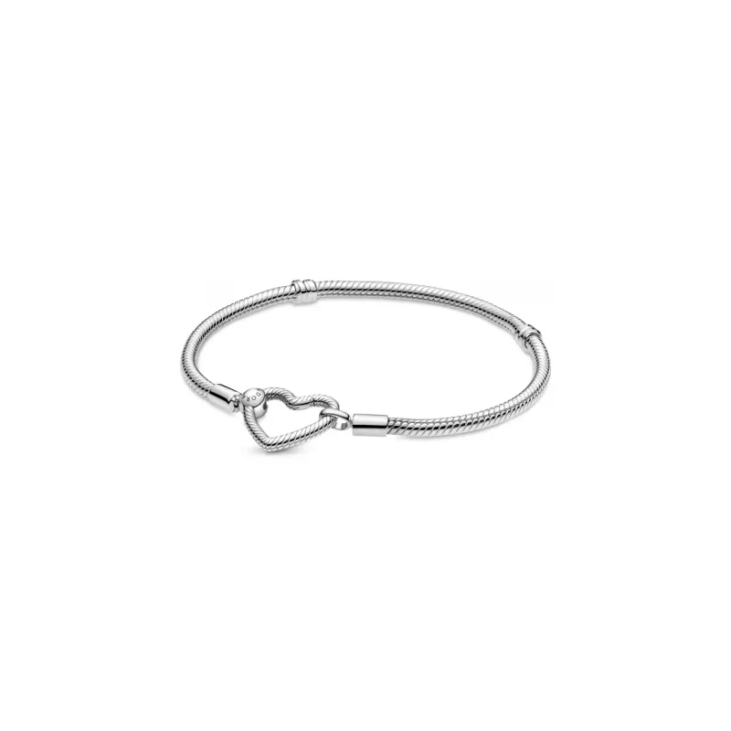Pandora Pulseira malha Snake com fecho Coração 599539C00-18