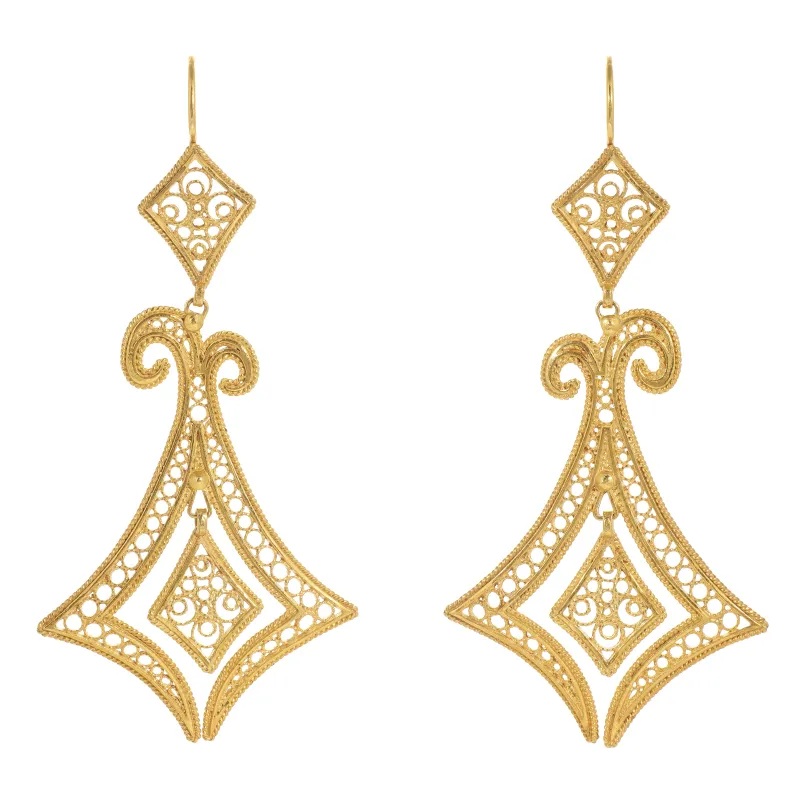 Marcolino Brincos Filigrana Ouro Amarelo 03BR-OA1008-136