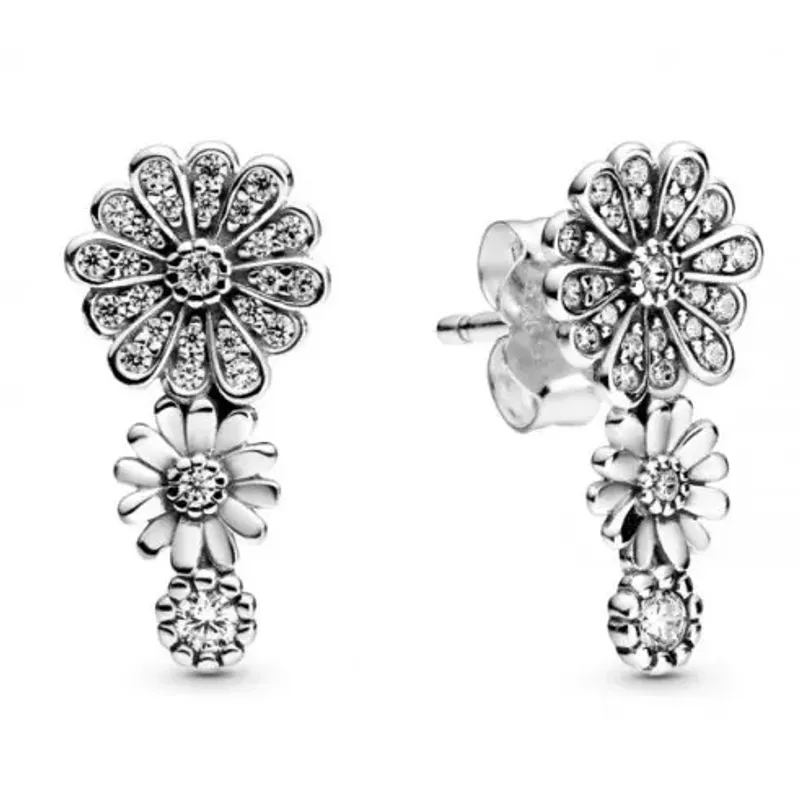 Pandora Sparkling Daisy Flower Trio Stud Earrings 298876C01