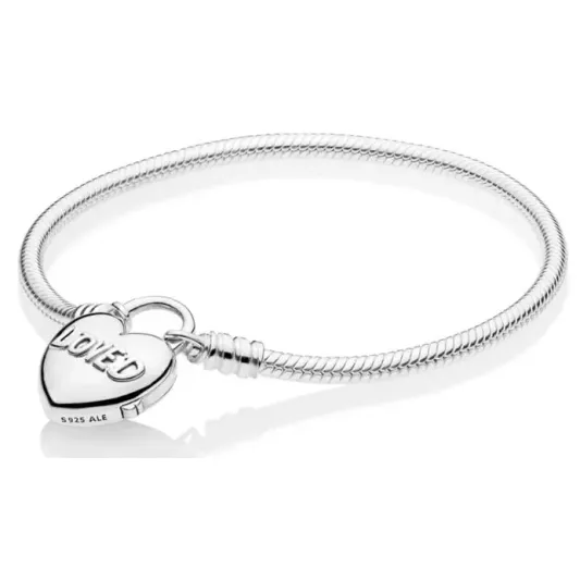 Pandora Pandora You Are Loved Heart Padlock Bracelet                 597806-19