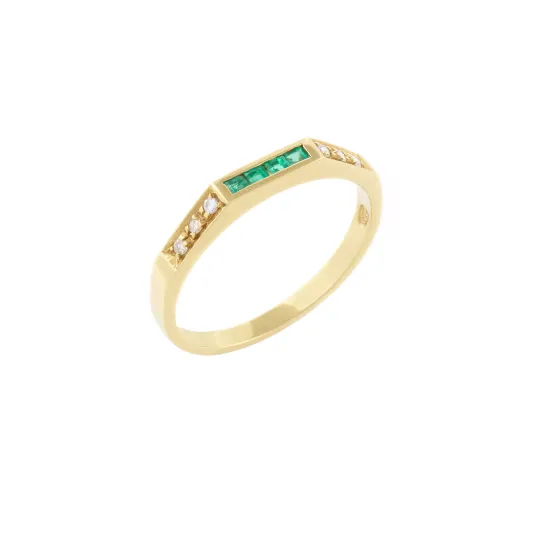 Marcolino Ring in Yellow Gold w/ Emeralds 201112