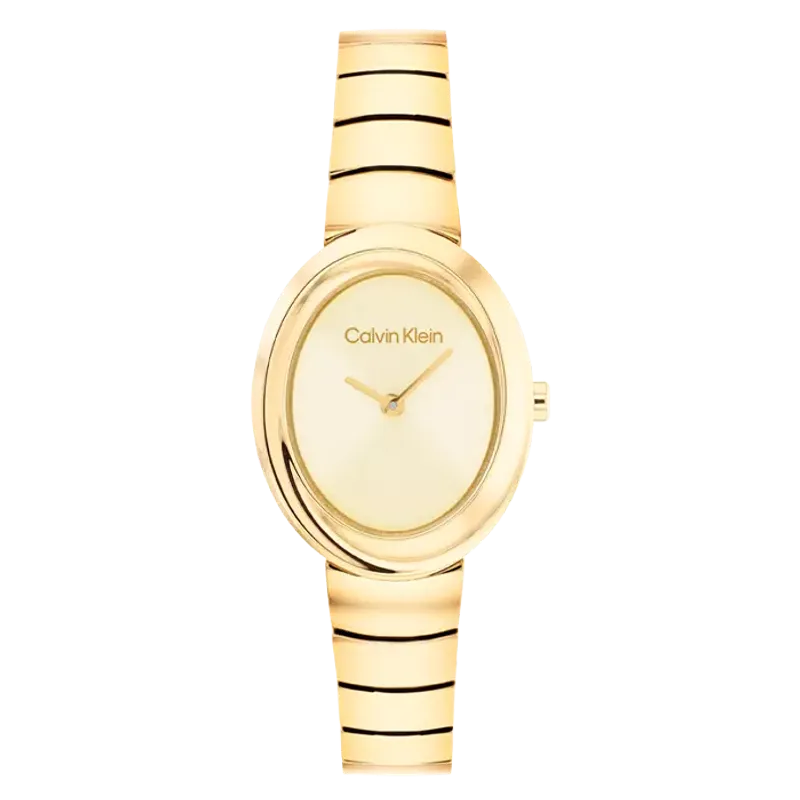 Calvin Klein Twisted Bezel Dourado 25100147