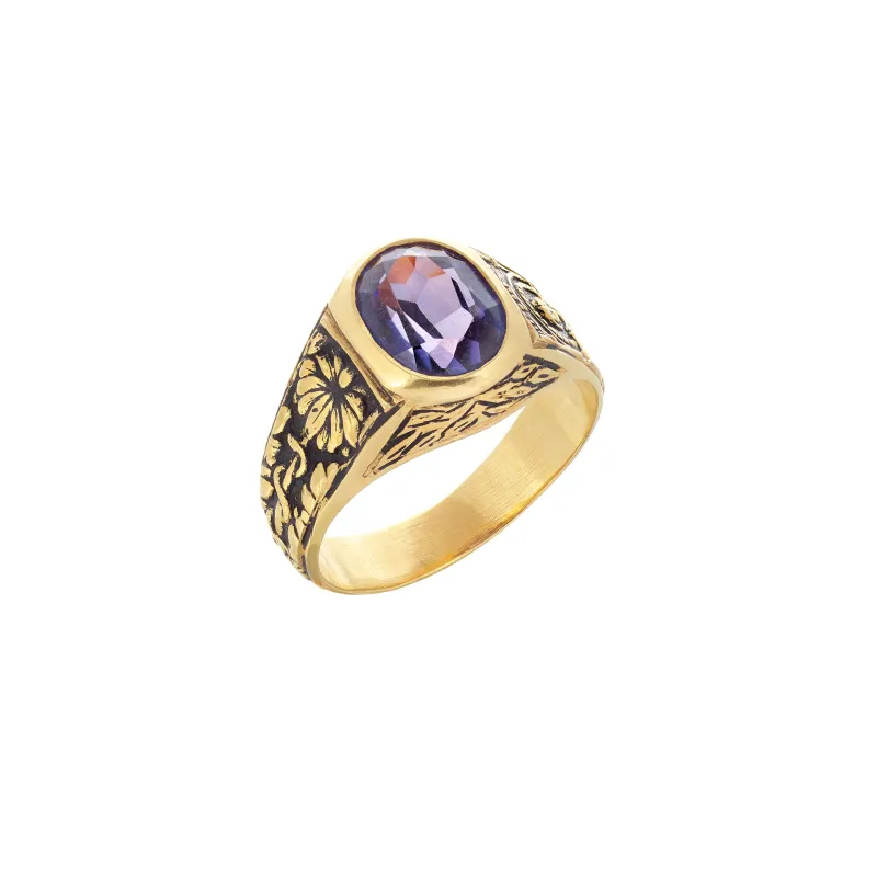 Marcolino Anel Curso Ouro Amarelo Turquesa 301174