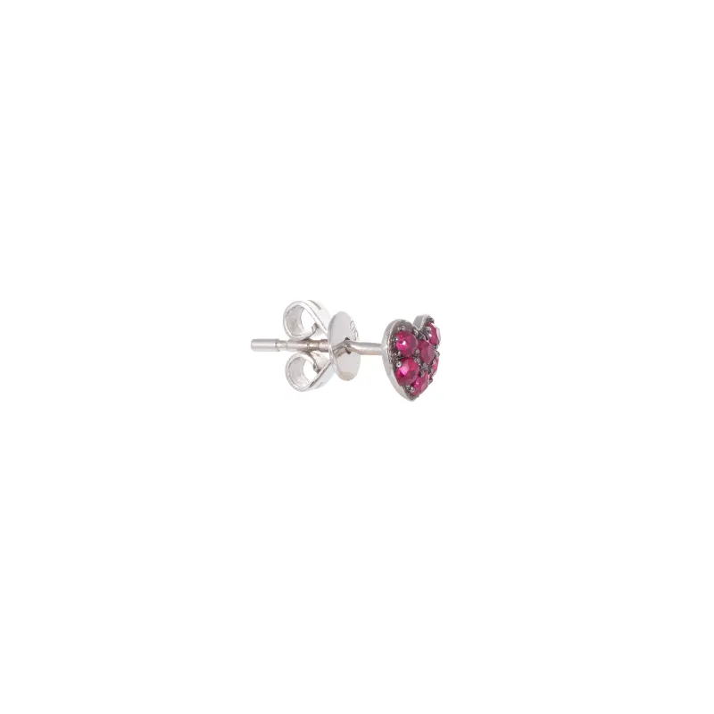 Marcolino Heart earrings with rubies O165RU