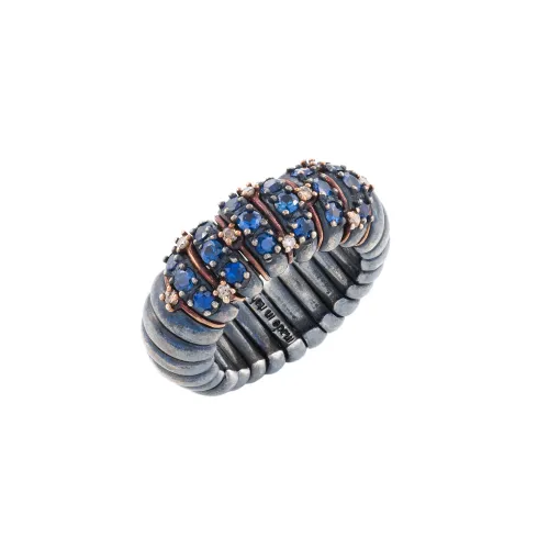 Imagem Anel Ouro Amarelo com Safira