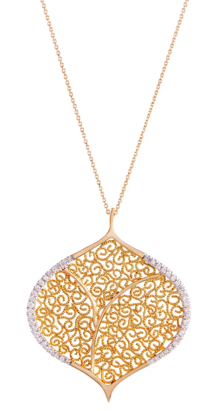 Eleutério COLAR OURO AMARELO 46 DIAMANTES 0,40 cts CLOA0185