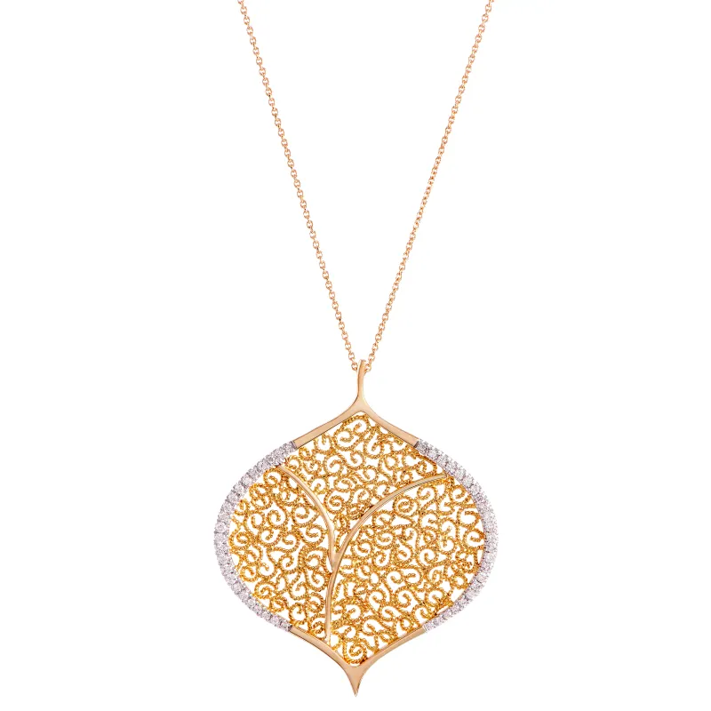 Eleutério COLAR OURO AMARELO 46 DIAMANTES 0,40 cts CLOA0185