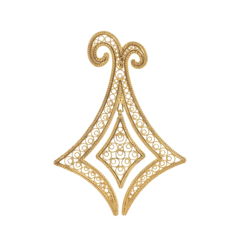 Marcolino Medalha Aqua Ouro Amarelo 03MD-OA1004-078