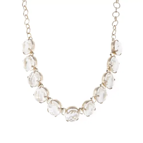 Image Koh-I-Noor Silver Necklace with Zirconia