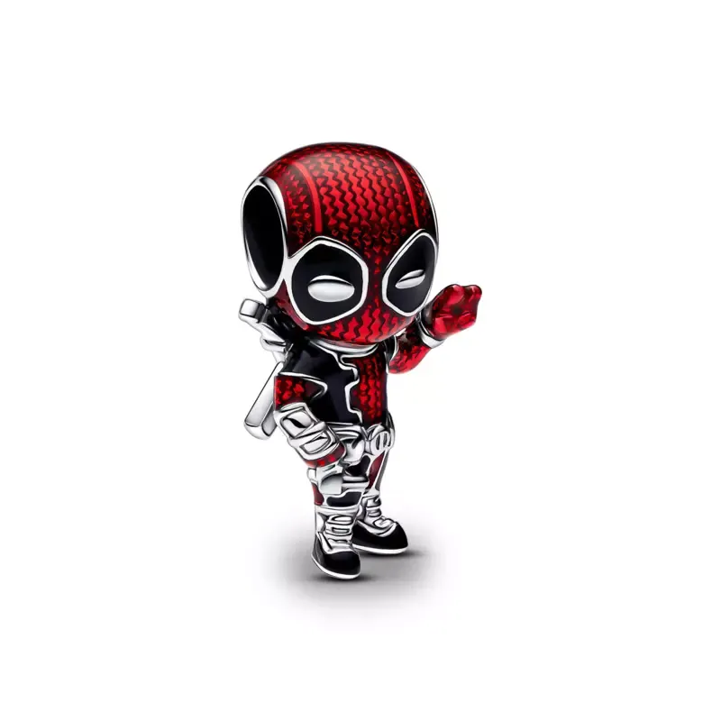 Pandora Marvel Deadpool sterling silver charm with red and black ena 793360C01