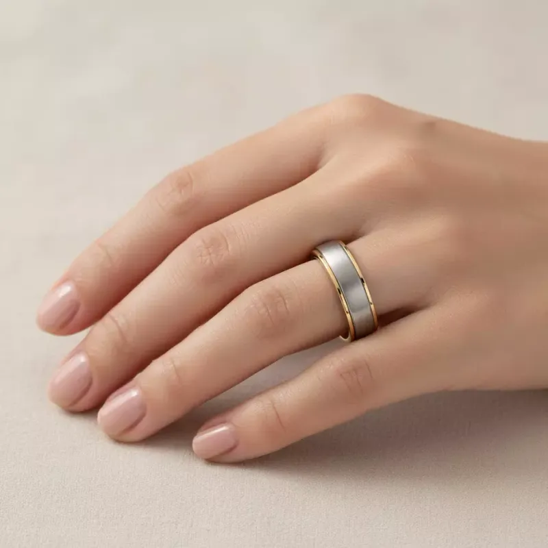 Meister Yellow Gold and Titanium Wedding Ring 12.8755.05