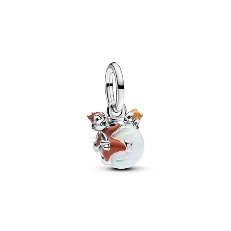 Pandora Disney Chip and Dale sterling silver dangle with white lab-c 793532C01