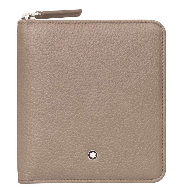 Montblanc Leather Meisterstück Soft Grain Wallet 4Cc Zip Bej 111217