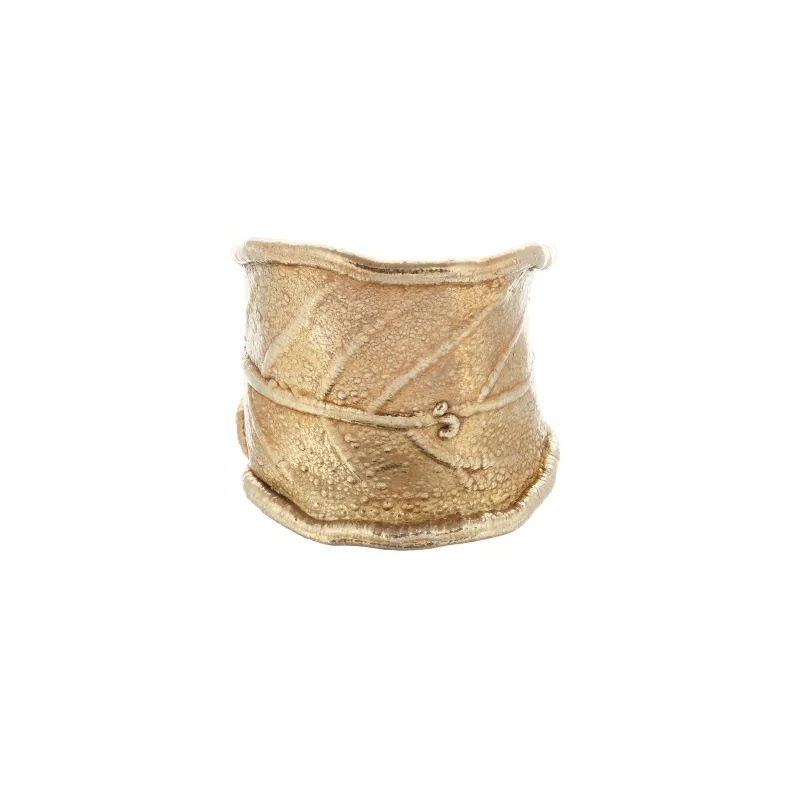 Marcolino Anel Carmela Del Pizzo em Prata Dourada AN952