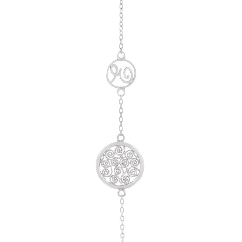 Eleutério Pulseira Ouro Branco com Diamantes PLOB0101