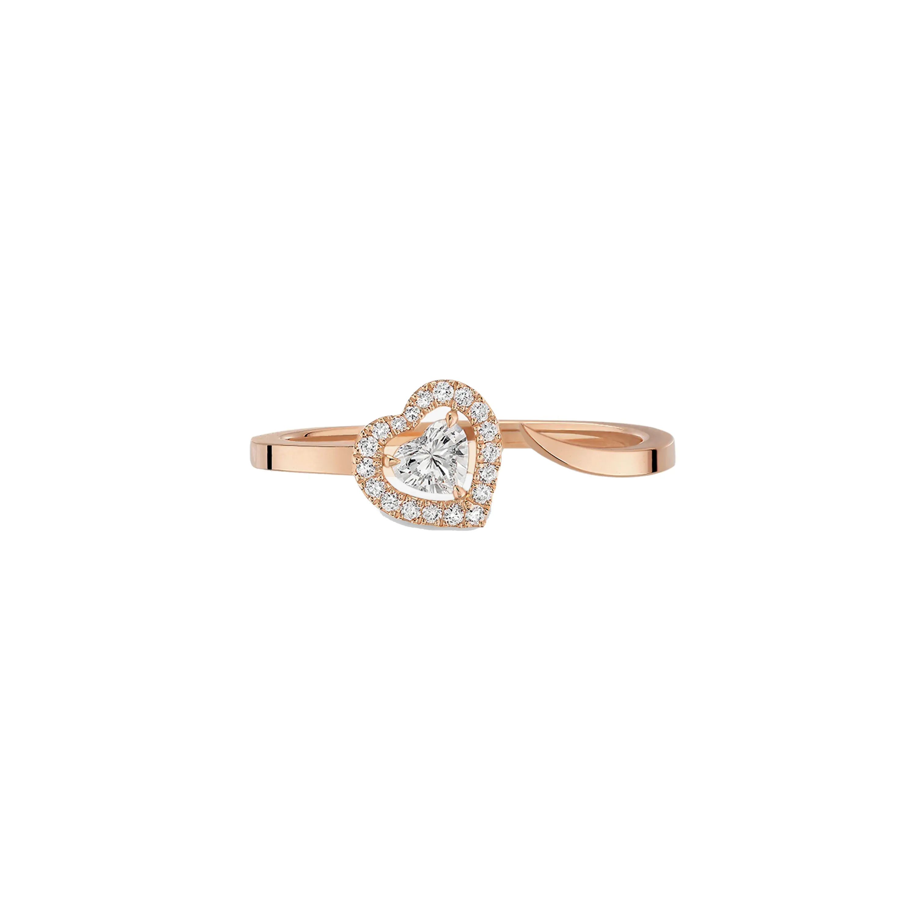 Anel Joy Ouro Rosa com Diamantes