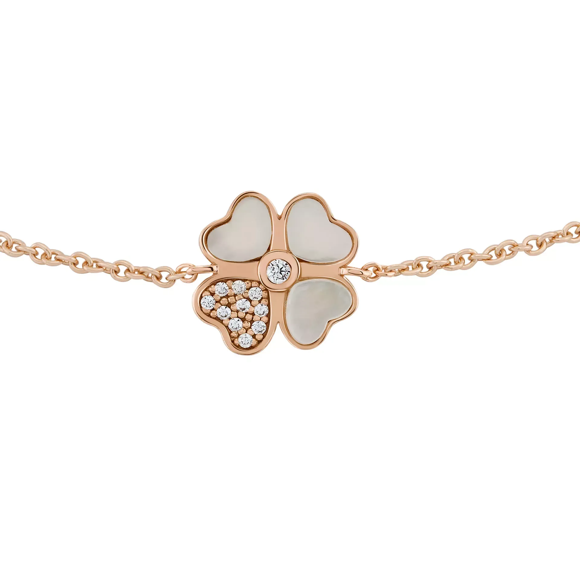 Pulseira Love em Rosa Trevo
