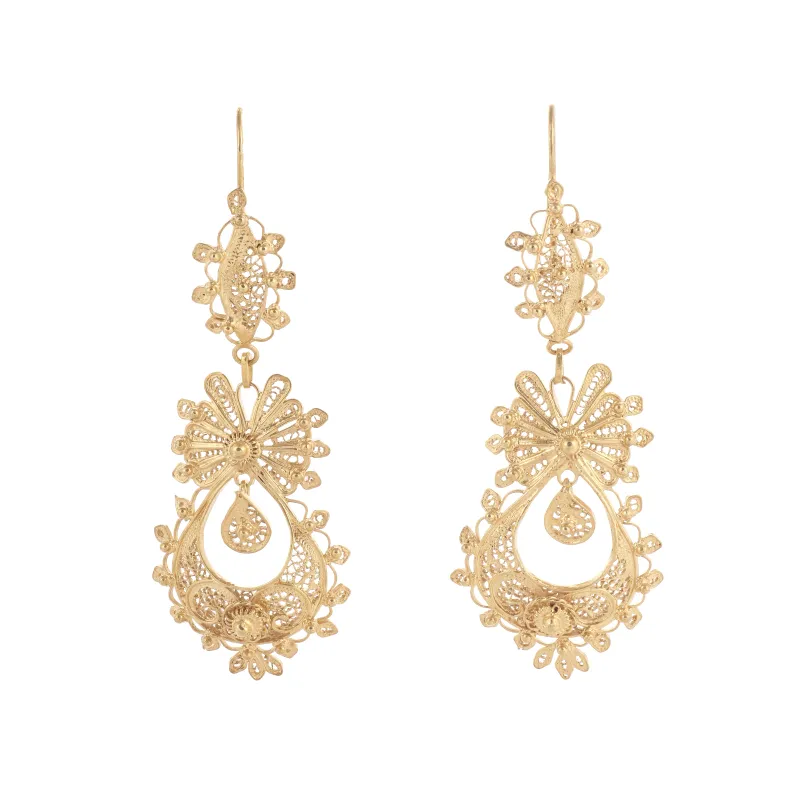 Marcolino Brincos Filigrana Dourado Natural 44-55337DN