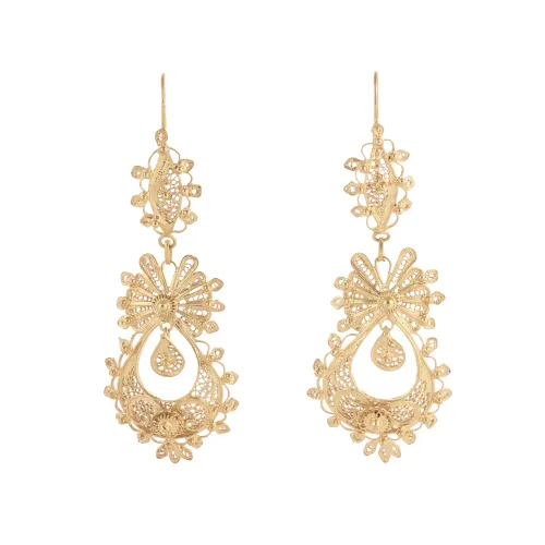 Imagem Brincos Filigrana Dourado Natural